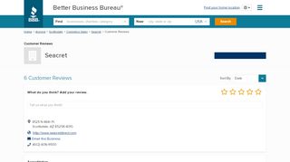
Seacret | Reviews | Better Business Bureau® Profile  

