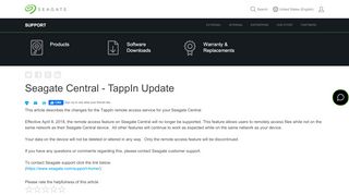 
                            1. Seagate Central - TappIn Update | Seagate Support US - Seagate Tappin Portal