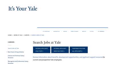 Search Jobs at Yale  It's Your Yale