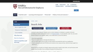 
                            8. Search Jobs | Harvard Human Resources - Position Manager Admin Portal
