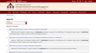 
                            8. Search | National Institute of Financial Management ... - Nifm Certification Portal