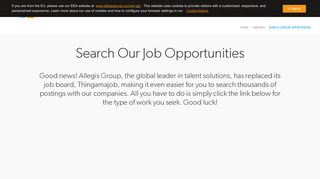 
Search Our Job Opportunities - Allegis Group  
