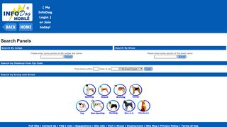
                            16. Search Panels - InfoDog - The Dog Fancier's Complete ... - Infodog Portal