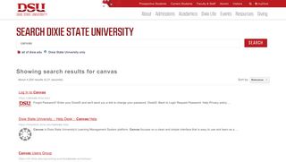 
                            1. Search Results :: canvas - Dixie State University - Dixie Canvas Portal