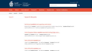 
                            8. Search Results - Cardiff Metropolitan University - Cardiff Metropolitan University Student Portal