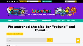 
                            4. Search Results for “refund” – Lollapalooza - Front Gate Tickets Portal Lollapalooza