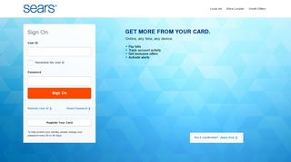 
                            8. Sears Credit Card: Log In or Apply - Citibank - Citicards Portal Secure Sign On