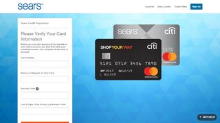 
                            3. Sears Credit Card: Registration - Citibank - Sears Credit Card Portal Apply