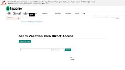 Sears Vacation Club Direct Access - Bargain Travel Forum ...