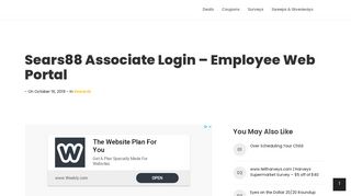 
Sears88 Associate Login - Employee Web Portal - Snipon

