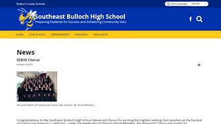 SEBHS Chorus - Southeast Bulloch High School - Parent Portal Sebhs
