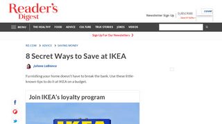 
Secret Ways You Can Save at IKEA | Reader's Digest  
