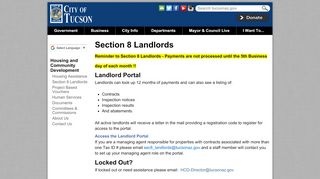 
                            3. Section 8 Landlords | Official website of the City of Tucson - Section 8 Housing Tucson Portal