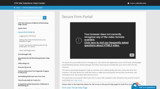 
                            1. Secure Firm Portal: CPA Site Solutions Help - Cpa Site Solutions Client Portal