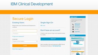 
                            2. Secure Login - IBM Clinical Development