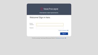 
                            2. Secure Login - Teachscape - Teachscape Focus Portal