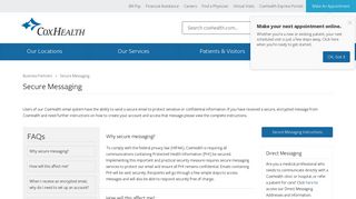 
Secure Messaging | CoxHealth  
