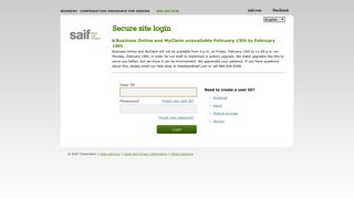 Secure site login - SAIF - Saif Com Login