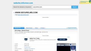 
                            4. securelms.com at WI. CDI College - Student Portal - Website Informer - Lms Cdi Student Portal