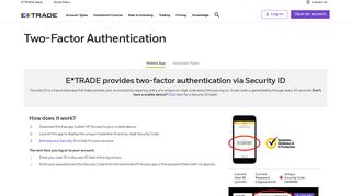 Security ID - Etrade - Etrade Portal With Digital Security Id