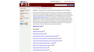 
                            3. SEDDAS - SED Delegated Account System : NYSED - p-12 - Nysed Business Portal