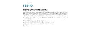 
                            1. Seelio Goodbye - Seelio Portal