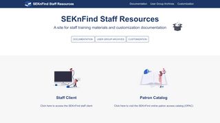 
                            2. SEKnFind Staff Resources · A site for staff training materials ... - Seknfind Login