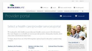 
                            1. Select a Health Care Provider from our Portal | Bankers Life - Bankers Life Provider Portal