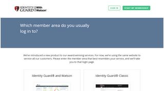 Select Your Member Area | Identity Guard - Comcast Identity Guard Portal