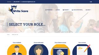 
                            2. Select your role... - Write Score - Www Writescore Com Portal