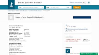 
                            7. SelectCare Benefits Network | Business Details | Better ... - Scbn Portal