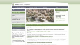 
                            4. SelectHealth Physician Home - Intermountain Physician - Select Care Provider Portal