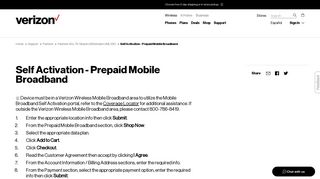 
                            1. Self Activation - Prepaid Mobile Broadband | Verizon Wireless - Verizon Wireless Mobile Broadband Portal