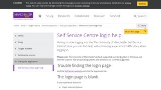 
                            4. Self Service Centre login help - The University of Manchester - Https Portal Manchester Ac Uk