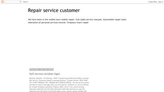 
Self service ceridian login - Repair service customer  
