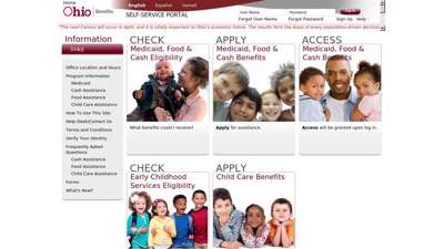 Self Service Portal Home Page - ssp.benefits.ohio.gov