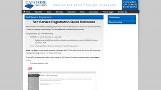 
Self Service Registration - Capstone Logistics - Service and Value ...
