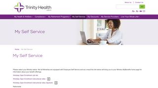 
Self Service - Trinity Health "My Benefits"
