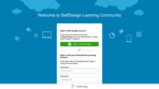 
                            3. SelfDesign Learning Community | PowerSchool Learning | K-12 ... - Self Design Portal