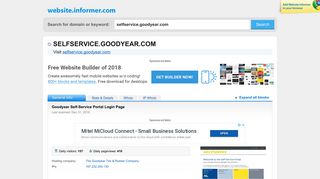 selfservice.goodyear.com at WI. Goodyear Self-Service Portal Login ... - Goodyear Tire Self Service Portal