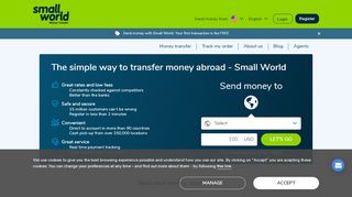 
                            8. Send Money Abroad with Small World | Global Money Transfer - Smallworlds Portal Home Page