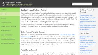 
Senior Beach Parking Permit - Planning & Community Development ...
