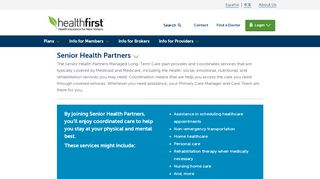 Senior Health Partners – Healthfirst - Senior Health Partners Provider Portal