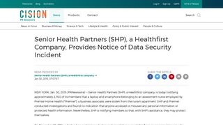 Senior Health Partners (SHP), a Healthfirst Company ... - Senior Health Partners Provider Portal