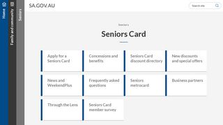 
Seniors Card - SA.GOV.AU  
