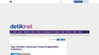 
                            6. Sepi Pemain, Gemscool Tutup DragonNest Indonesia - Portal Dragon Nest Indonesia
