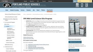 
SEPUP - Portland Public Schools  
