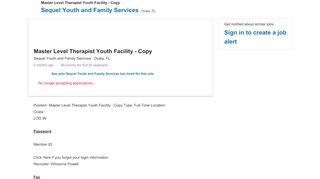 
Sequel Youth and Family Services hiring Master Level ...
