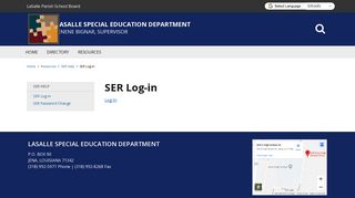 
                            1. SER Log-in - LaSalle Parish Special Education Department - Louisiana Ser Login