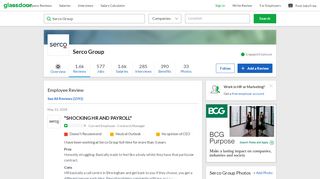
Serco Group - SHOCKING HR AND PAYROLL | Glassdoor  
